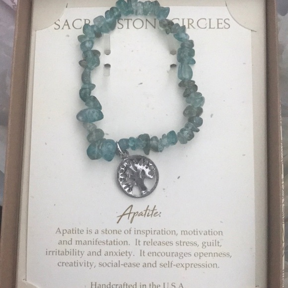 Beautiful apatite stone bracelet - Picture 2 of 2